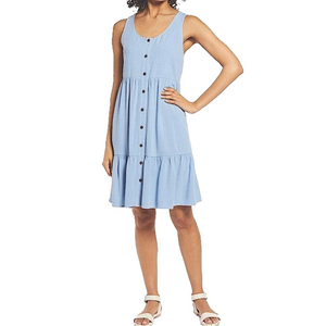 NWT Caslon linen tiered tank dress